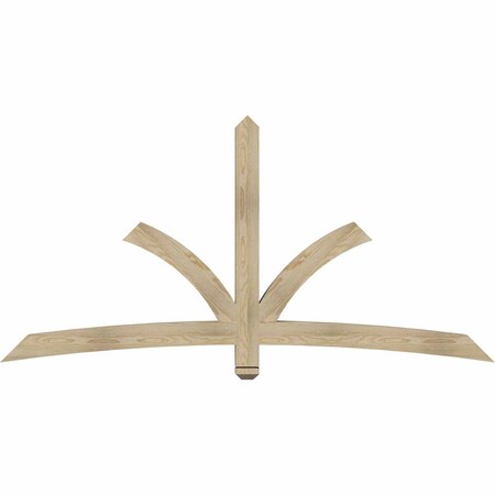 Ekena Millwork Davenport Rough Sawn Timber Gable Bracket, Douglas Fir, 84"W x 42"H x 4"D x 4"F, 12/12 Pitch GBW084X42X0404DAV00RDF